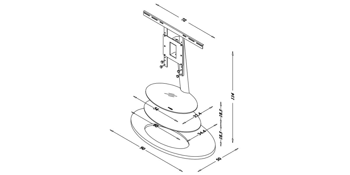 Meuble Tv Ateca Circle : Support Tv Sur Pied Ateca Ellipse 381 Noir Laqué – Neuf, Carton Meuble Tv Ateca Circle : Support Tv Sur Pied Ateca Ellipse 381 Noir Laqué – Neuf, Carton