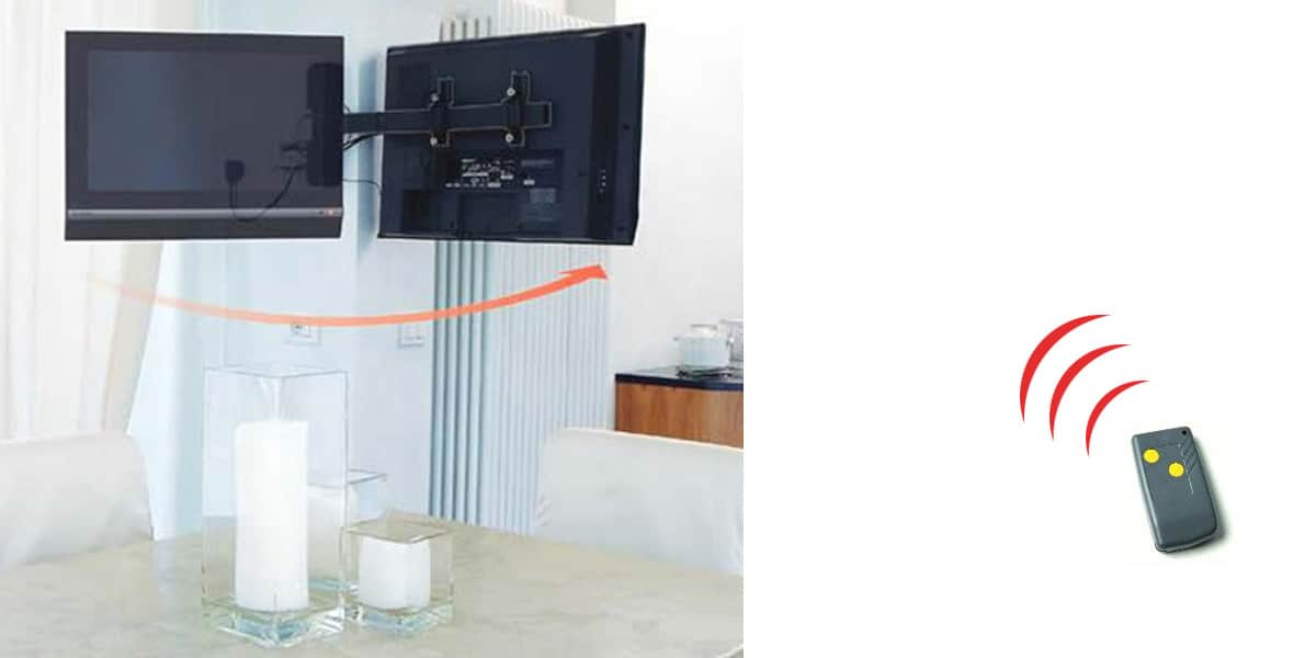 support mural tv orientable motorise