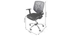 Alphason Office Atlanta tissu gris
