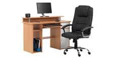 Alphason Office Albany Beech Blanc Marron clair