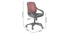Alphason Office Croft tissu rouge