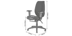 Alphason Office Trinity Tissu Noir
