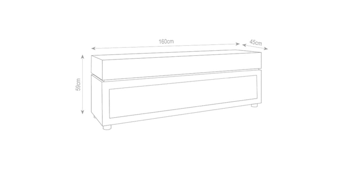 Meuble Tv Kaorka : Meuble Tv Elmob Large 160-04 Noir Meuble Tv Kaorka : Meuble Tv Elmob Large 160-04 Noir