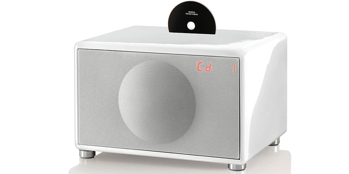 geneva l blanc enceintes bluetooth sur easylounge meuble chaine hifi design