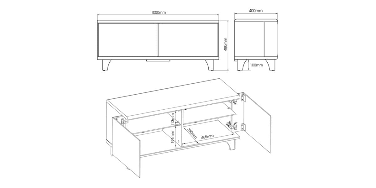 Meuble Tv Kaorka : Meuble Tv Kaorka K160 L1000 Blanc Et Noir Meuble Tv Kaorka : Meuble Tv Kaorka K160 L1000 Blanc Et Noir