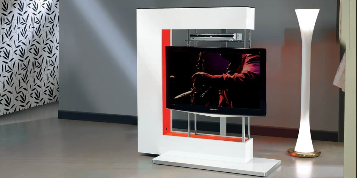Meuble Tv Munari : Meuble Tv Munari Next07 Blanc Lumière Rouge Meuble Tv Munari : Meuble Tv Munari Next07 Blanc Lumière Rouge