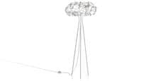 Slamp Lampadaire Clizia Fumé