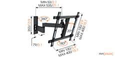 Vogel's WALL 2245 Noir
