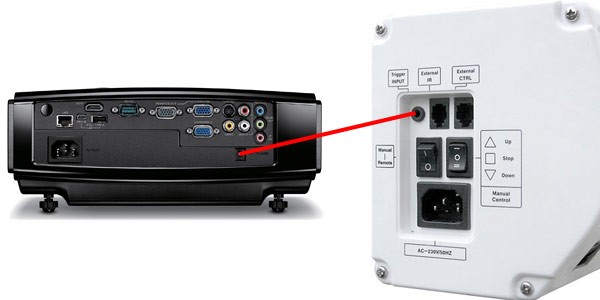 Liaison trigger videoprojecteur
