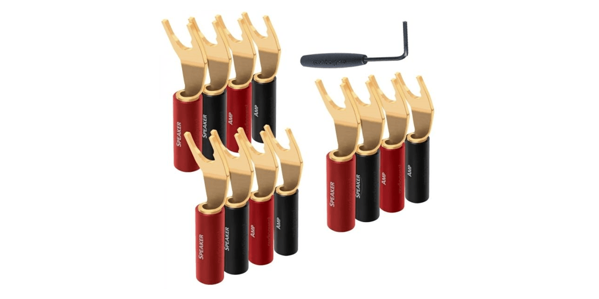 Audioquest Fourche SureGrip 100 Gold (lot de 12)