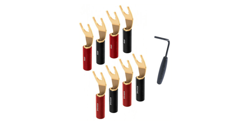 Audioquest Fourche SureGrip 100 Gold (lot de 8)