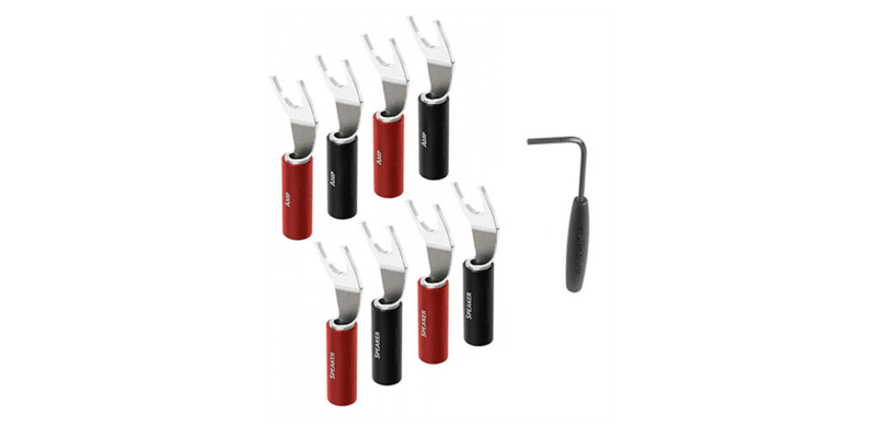 Audioquest Fourche SureGrip 100 Silver (lot de 8)