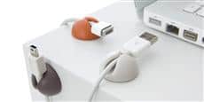 Bluelounge CableDrop Noir (lot de 6)