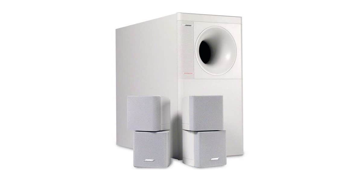 HAUT-PARLEURS DOUBLE CUBE blanc Bose Lifestyle acoustimass avec montage