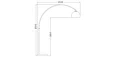 Coti Design Arkia Chromé 170 cm
