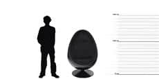 Coti Design Egg Rouge et Blanc