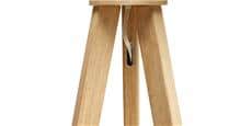 Coti Design Trivet Blanc et Pieds Naturel