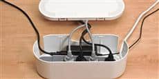 D-Line Cable Tidy Box Mini Blanc