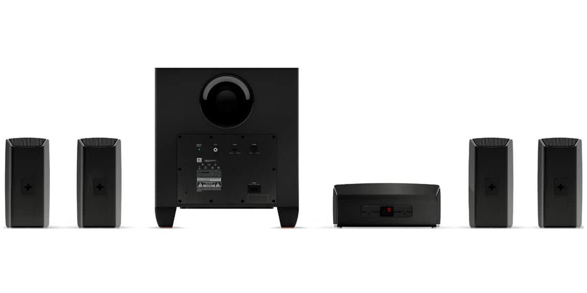 Système Home Cinéma 5.1 JBL Cinema 610 - 60W Subwoofer Actif + 5 Satellites + Enceinte Centrale - Installation Facile, Son Surround Immersif