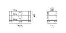 Just-Racks TV8553-KG