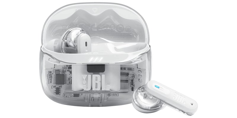 JBL Tune Beam 2 Ghost Edition Blanc