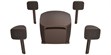 Klipsch Courtyard 4.1 Marron Mat