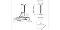 Lumene Ceiling projector mount Argent