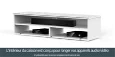 Meliconi Canberra 160 Caisson Blanc - Porte Noire