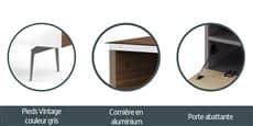 Meliconi New Castle 160 Caisson Gris - Porte Noire