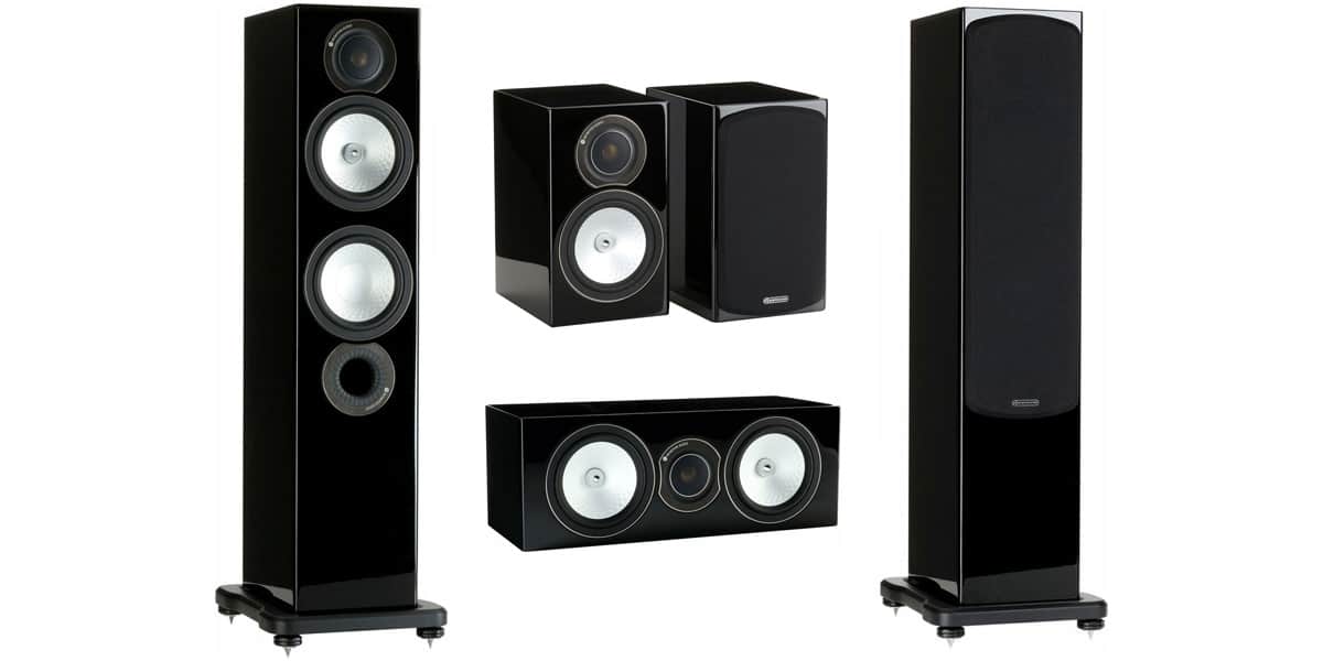 Monitor Audio Pack Silver RX6 Noir Laqué