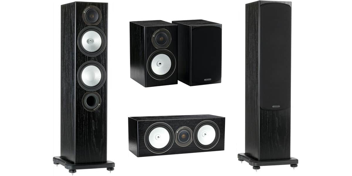 Monitor Audio Pack Silver RX6 Bois Noir