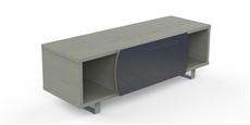 Kairos Easy Chêne Gris et Verre Gris Foncé
