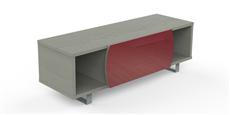 Kairos Easy Chêne Gris et Verre Rouge