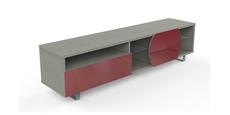 Kairos Game Chêne Gris et Verre Rouge