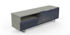 Kairos Side Chêne Gris et Verre Gris Foncé