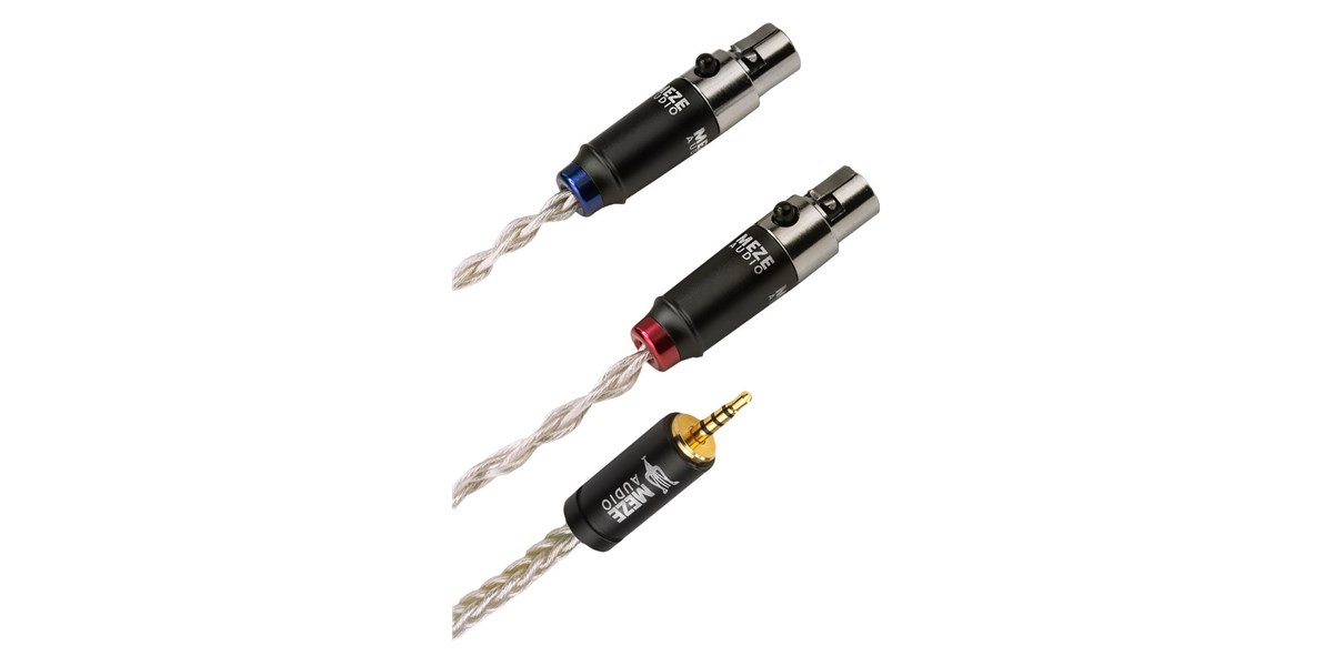 Meze Audio Câble 2,5 mm plaqué Argent Symétrique (1,3 m)