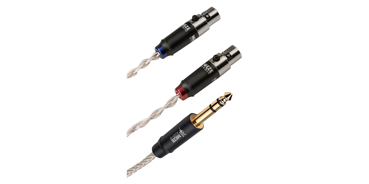 Meze Audio Câble 6,3 mm plaqué Argent Asymétrique (2,5 m)