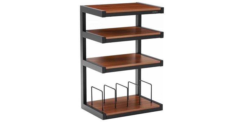 Norstone Esse hi-fi Vinyl noir satiné et noyer