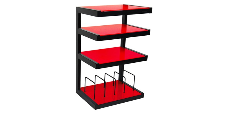 Norstone Esse hi-fi Vinyl noir satiné verres rouges