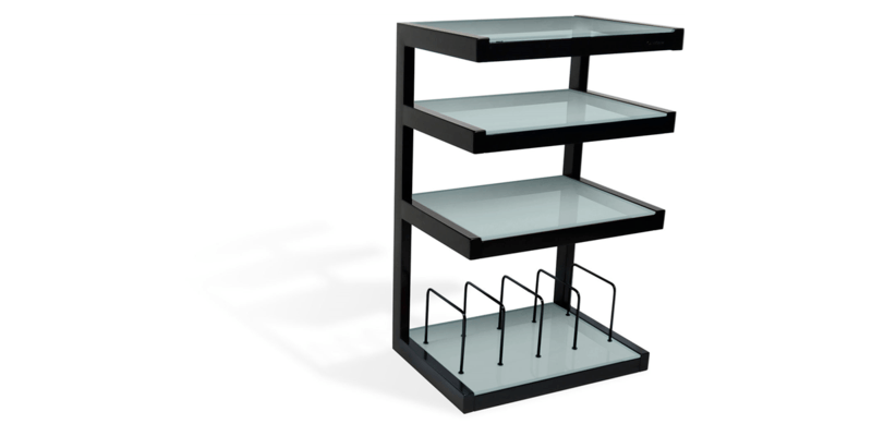 Norstone Esse hi-fi Vinyl noir satiné et verres dépolis