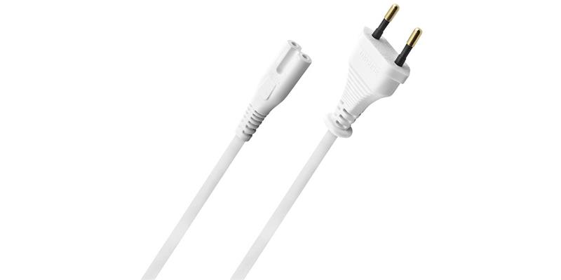 Câble d'alimentation de 1,5 m Eu Plug C7 Bipolaire 2 Câble pour