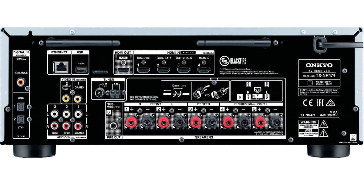 Ampli WiFi Onkyo TX-DS474 - 100W - Bon état De Fonctionnement