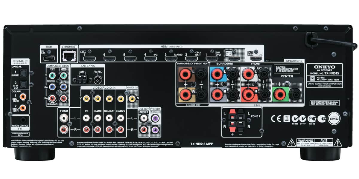 Onkyo TXNR515 Noir Amplis homecinéma sur EasyLounge