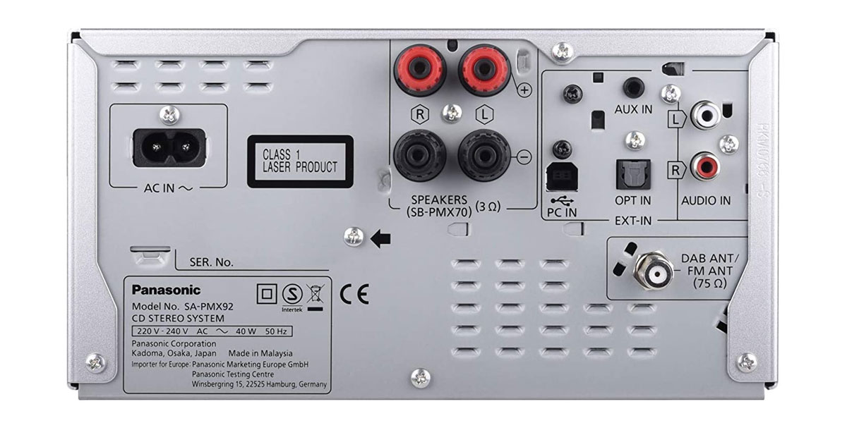 Mode emploi panasonic sc pmx92