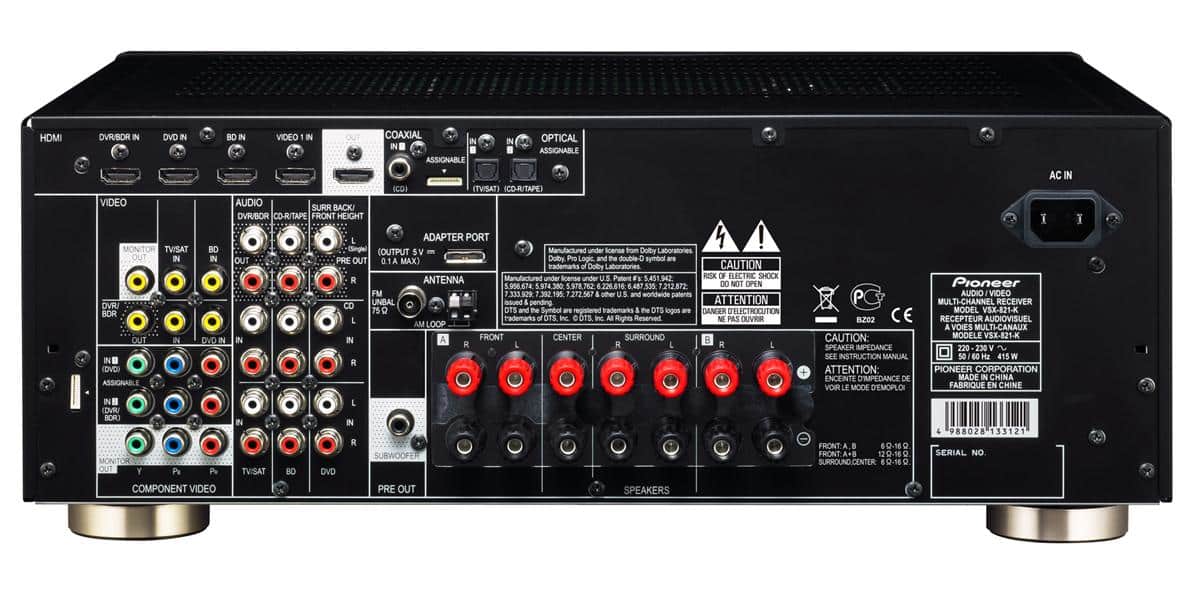 Pioneer VSX-821 Noir | Amplis home-cinéma sur EasyLounge
