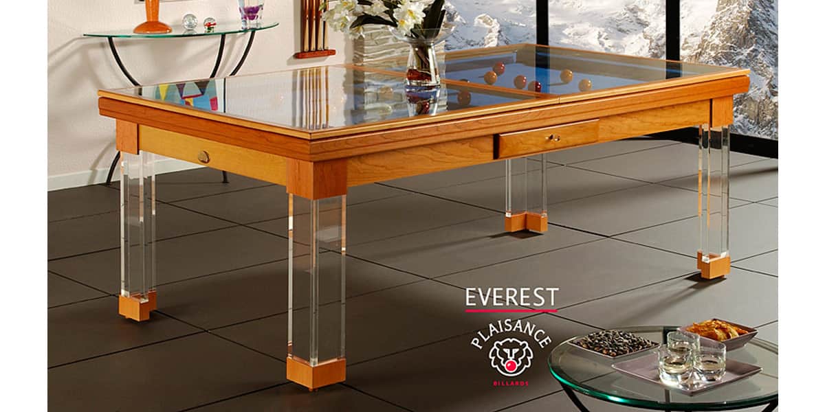 Billards Plaisance Plateau Table Everest en Verre