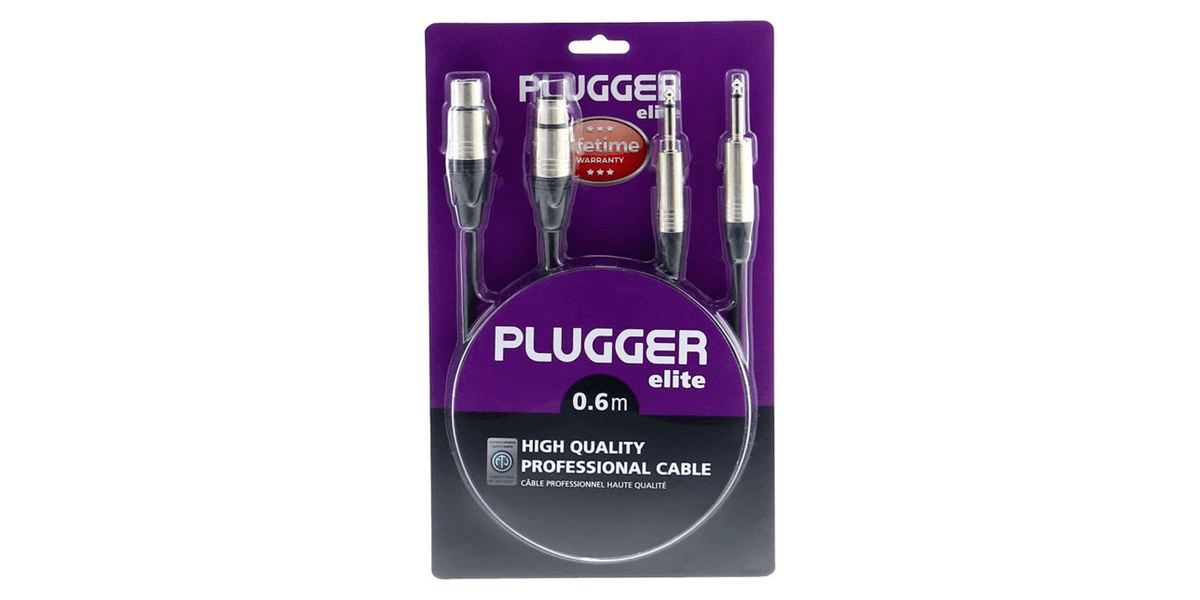 Plugger Cable bretelle 2 x Jack Mâle / 2 x XLR Femelle (0,6 m)