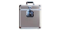 Rock on Wall Flight Case 25LP Silver