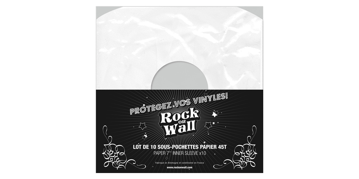 Rock on Wall Sous-pochette papier 45T (lot de 10)