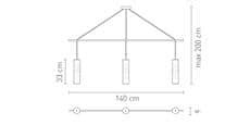 Slamp Suspension Dimple Trio Rose